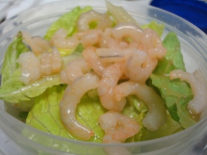 Mini salad with shrimpies